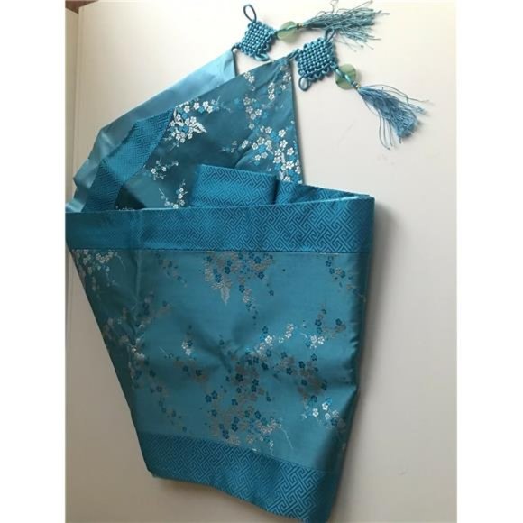 Dining Table Runner Embroidered Décor 13" X 90" - Picture 6 of 7